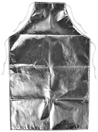 Nikou Hitzebeständige Schürze, 1000 Grad Aluminiumfolie Schürze Hochtemperatur Arbeitsschürze Flammwidrige Schweißschürze, Schutzkleidung für Arbeits Hausmannskost