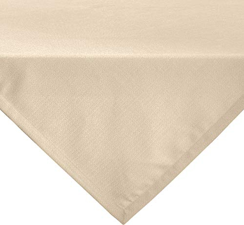 Erwin Müller Tischwäsche, Mitteldecke, Tischdecke Uni, Krefeld Champagner Größe 80x80 cm - fleckabweisend, schmutzunempfindlich und leicht zu reinigen, Leinen-Optik (weitere Farben, Größen)