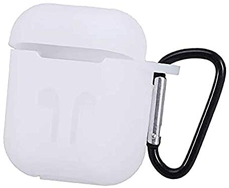 ELLENNE Cover Silicone Slim per Apple AIRPODS 1/2 Custodia Trasparente | COVER SILICONE SLIM COMPATIBILE PER APPLE AIRPODS 1 E 2 CUSTODIA ANTIGRAFFIO + GANCIO (Trasparente)