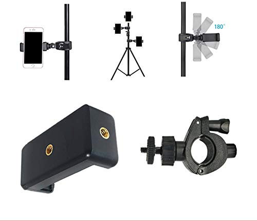 MeetRade Bike Phone Holder Motorcycle Gym Exercise Bike Treadmill Handlebar - Flexible Cradle Phone Mount for Smartphone (4.5-6.5INCH)