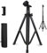 Trépied Telephone Portable, Perche Selfie de 130cm Extensible Trépied Smartphone Stable Alliage d'Aluminium avec Smartphone Trepied Adaptateur Compatible avec iPhone/Samsung/Huawei/Gopro/Caméra Etc