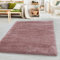 SIMPEX Teppich Wohnzimmer 240 x 340 cm Hochflor Teppich Rosa Moderne Einfarbig Design - Schlafzimmer Teppich Pflegeleicht Extra Weich Extra Flauschig - Carpet Living Room Deko