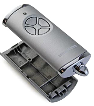 Hörmann Handsender Cover HSE4BS Silber Optik 4510787 Leer Gehäuse ohne Batterie ohne Platine Ersatzteil Ober- und Unterschale