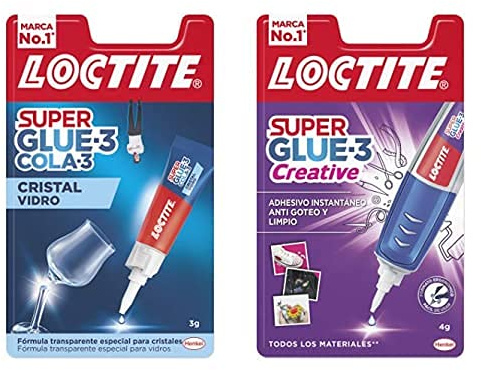 Loctite Super Glue-3 Cristal, Adhesivo Para Cristal Resistente Al Agua, 1X3 G + Super Glue-3 Perfect Pen, Adhesivo Transparente Con Forma De Bolígrafo, 1X3 G