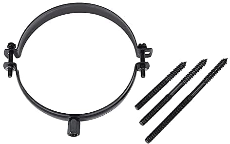 Fumio Ofenrohrhalter Rohrhalter Rohrschelle Halter Ofenrohr Schwarz (140 mm)