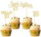 Gyufise 24Pcs Gold Glitter 18th Birthday Cupcake Toppers Sweet 18 Hello 18 Eighteen Cupcake Picks for 18th Birthday Cake Decorations Supplies