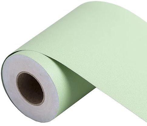 VisitRyl Borde Del Papel Pintado Verde Claro Auto Adhesivo Del Papel Pintado Del Pvc Cenefa Autoadhesiva Para DecoracióN De Pared De Cocina BañO 10cm X 500cm