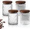 mumisuto 4 Pezzi Barattoli in Vetro, 700ml Vasetti di Vetro per Conserve, Contenitori Barattoli per la Conservazione degli Alimenti per Caffè, Tè, Zucchero, Spezie, Farina, Fagioli (Grande)
