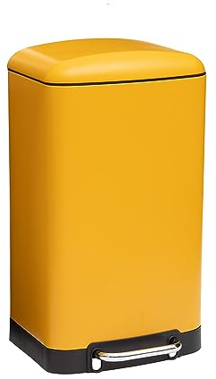 Eazy Living Poubelle à Pédale 30L Ancil Jaune
