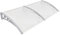 Auvent de Porte, Auvent fenêtre Blanche Pluie Neige abri Avant Porche Ombre extérieure Toit terrasse,Entrée Marquise Solaire Porte Anti-Soleil Protection d'abri Polycarbonat (100 * 300 * 25cm)