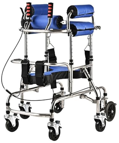 MMOU Lauflernwagen mit Rädern, Gehhilfe Das Training Der Unteren Gliedmaßen, Höhenverstellbar, Für Kleinkinder, Kinder und Jugendliche mit Besonderen Bedürfnissen