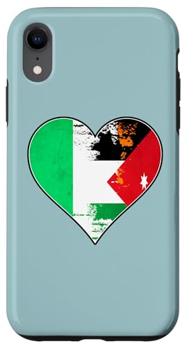 Hülle für iPhone XR Irisches und jordanisches Herz mischen Heritage