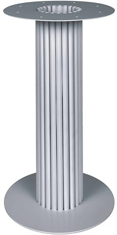 Magnetic Mobel Metall Tischfuß Rund Tisch Esstisch Tischbein Tischgestell 40x72 cm (Grau)