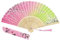 ZoomPlay Folding Hand Fan, Handheld Fan Bamboo Hand Fan for Birthday Gifts Dancing Cosplay Wedding Party, Light Green