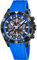 Lotus Reloj Hombre 18945/2 Vortex Caja de Acero Inoxidable 316l Negro Correa de Caucho Azul