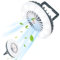 Surplex Camping Light with Fan, 2-In-1 Portable Fan LED Light Tent Lamp with Hook & Stand, USB Rechargeable Camping Fans with 2 Light Modes & 3 Wind Speeds, Bivvy Light for Emergency Hiking Fishing