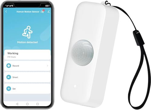 PHOVOLT WiFi-Bewegungsmelder mit Trageband, intelligenter Bewegungsmelder für die Sicherheit zu Hause, kabelloser Bewegungsmelder (1p)