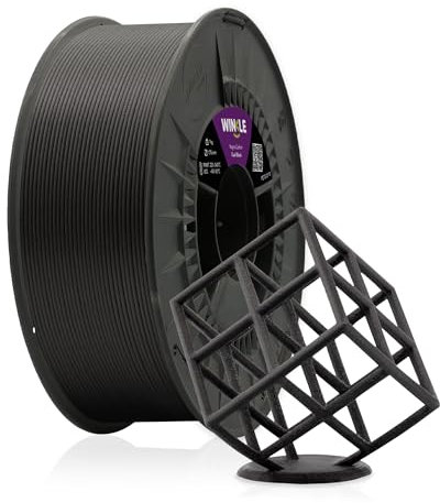 WINKLE PETG CF Filament 1.75mm Kohlenstoff, 1kg Spule, 3D Drucker Filament Kompatibel mit FDM Druckern, 3D-Druckmaterialien, Maßgenauigkeit +/- 0.05mm, Schlagfest, Kohlefaser