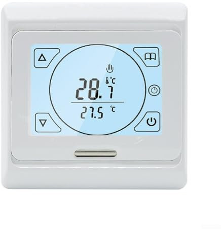 Vilgftyiet Digitaler programmierbarer elektrischer Fußbodenheizungsthermostat mit Touchscreen, Dual-Sensor-Steuerung mit programmierbaren 7-Tage-Einstellungen für optimalen Komfort (16 A)