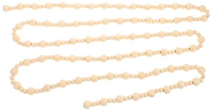 JOINPAYA Adorno Colgante De Madera Para Árbol De Navidad Decoración Rústica Perlas De Madera Para Puertas y Ventanas Metros De Cuerda De Para Hogar Navidad