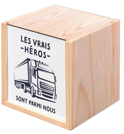 Fabulous Holzkiste – Die echten Helden – LKW (10 x 10 x 10 cm)