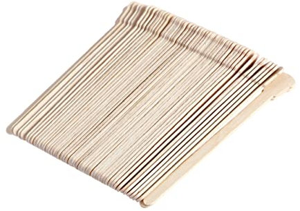 PAMINGONO 100stücke Wachsspatel Aus Holz Einweg-holzspatel Zum Wachsen Spatelwachs Abgerundete Enden Für Heißwachs Und Streifenwachs Geeignet