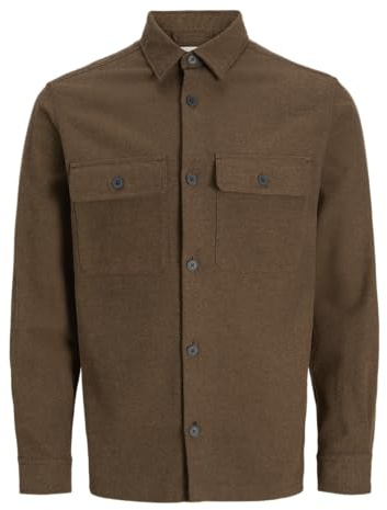 JACK & JONES Herren Jprrayle Melange Solid L/S Overshi Pls