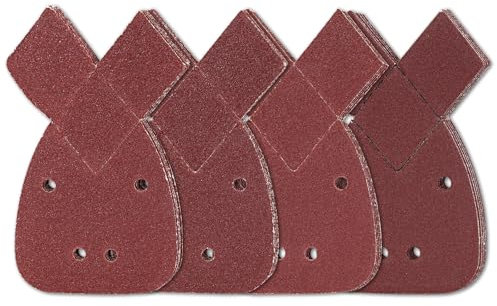 XIATIAN 40 Pezzi Fogli Abrasivi Carta Vetrata Mouse 10 x 40/60/ 80/120 Grana, Carta Vetrata per Black and Decker Detail Palm Levigatrice per Levigare e Lucidare