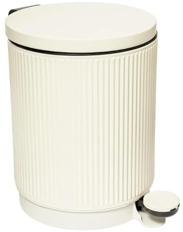 Paris Prix Five Simply Smart - Poubelle de Salle de Bain Onyx 5L Beige Lin