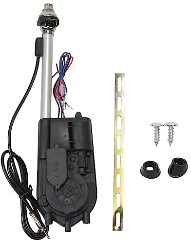 Reinscer Antenne universelle électrique automatique pour voiture SUV AM et FM Radio Mât 12 V