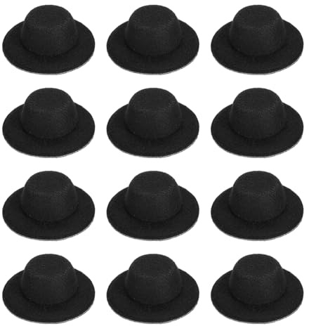 PATIKIL Mini-formelle Hüte, Miniatur-Puppenhut, Mini-Zylinder zum Basteln, Haar-Accessoires, Dekorieren von Puppe, Schneemann