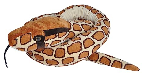 WILD REPUBLIC Plush Snake Jumbo Burmesische Python, Plüsch-Schlange, Riesen-Kuscheltier, 280 cm, Baby Shower Geschenk, Stofftier, Füllung aus recycelten Wasserflaschen, 113