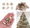 50 Stück Schaukelpferd natürliche Holzspäne Rentier Schneeflocke Weihnachtsbaum dekorative hängende Ornamente Anhänger Holz Cutout Scheiben Scheiben DIY Handwerk Holzanhänger Anhänger, holz, holz, M