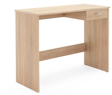 Schreibtisch (B/H/T: 89 x 74 x 40 cm) inkl. Schubkasten | Querstrebe | Dekor: Sonoma Eiche