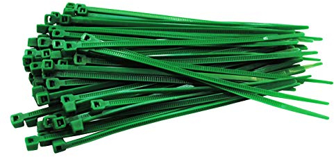 100 Stück Kabelbinder grün 100 mm x 2,5 mm Handwerker Qualität cable ties kurz 8,1kg Zugkraft
