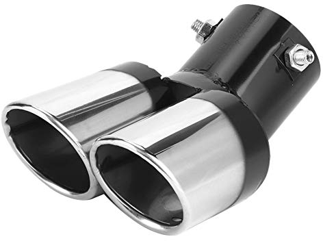 Auto Auspuffspitzen, Akozon Auspuff Endrohr Edelstahl Doppel Auslass Endrohr 63mm /2.5 in als Auto Zubehör