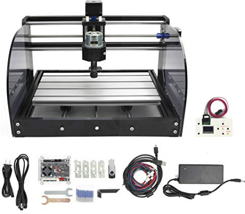 RATTMMOTOR 3018 Pro-Max CNC Wood Router Machine 3 Axis GRBL Control DIY Mini CNC Engraving Carving Milling Machine+Offline Controller+14pcs ER11 Collet for Cutting Acrylic PVC PCB Plastic Wood