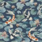 Rasch Tapeten Vliestapete (Exotic) Blau 10,05 m x 0,53 m Kimono 409444
