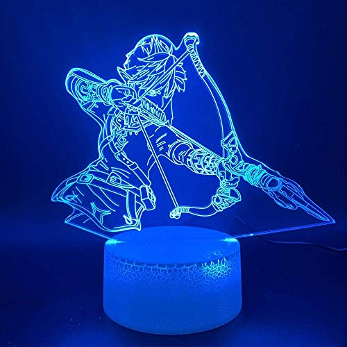 Lampe Illusion 3D Led veilleuse jeu la légende de Zelda Link maison luminaire cadeau d'anniversaire pour enfants chambre garçon lampe de Table