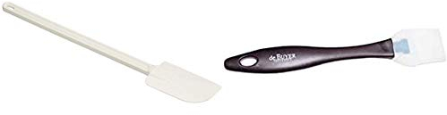 De Buyer 4891.42N Spatule Maryse Souple - Lame Caoutchouc - 45 cm & 4807.00N -Pinceau Patissier Silicone l.19 cm