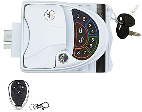 Rv Keyless Entry Door Lock With Backlit Keypad, 100% Metal Rv Door Lock With Fobs, Protective Gasket, Keys, Zinc Alloy Security Accessories, For Bus Yacht Truck