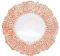 WedDecor 33cm Round Charger Plate, 1pc Charger Plate, for Centerpiece Presentation Dinner Plate Set, Weddings, Banquets, Christmas Parties Table Decorations, Rose Gold Crackled