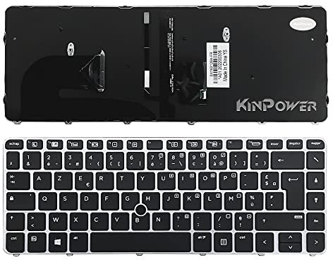 Clavier Azerty Français Compatible avec HP EliteBook 840 G3 840 G4 Rétroéclairage