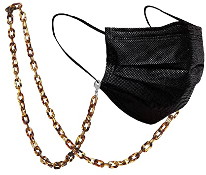 TEAMER Acryl Sonnenbrillen Ketten Leopard Kette für Brillen Multicolor Sonnenbrillen Kette Lanyard Lesebrille Kordel Hals Maske Riemen Seil Für Frauen Männer (Leopard - Silber)