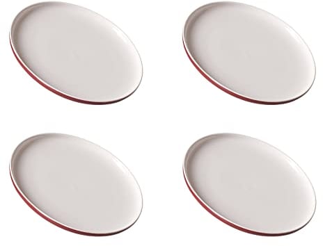 Ritzenhoff & Breker Speiseteller Jasper, Beere, 4er Set, ø 26 cm, Steinzeug, Teller mit Soft-Touch-Haptik & farbiger Matt-Glasur