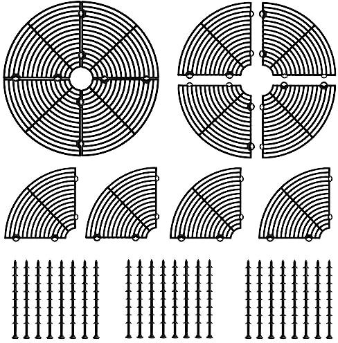 SUpoetry 3 pièces Treillis de Pot de Fleur, Treillis pour Pots de Fleurs, Base de l'arbre de Noël, Plante Fleur Protection pour Enfants Animaux de Compagnie, Pot de Fleur Diamètre 30 cm(Noir)