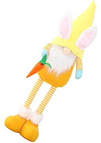 BCOATH Entzückendes Spielzeug Handwerk Zwerg Puppe Osterhase Karotte Statur Dekorative Ornament Für Home Office Shopping Mall
