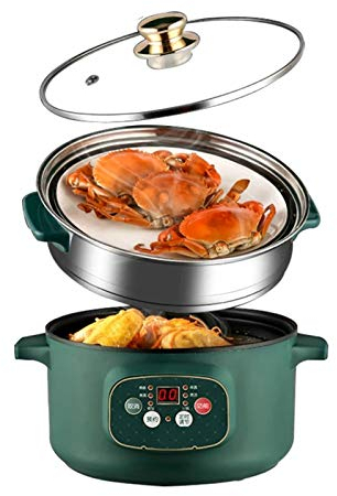 Cuociriso (3L / 800W / 110V) Padella Elettrica Intelligente, Pentola Elettrica Mini-Power, Cuociriso Multifunzione, con Funzione di Isolamento E Timer