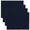 LINUM Uni 4-er Pack Tischsets 35x46 cm, 100% Gerippte Baumwolle, Abwaschbar, Dunkles Marineblau