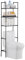 LIUBEI Mueble Baño sobre Inodoro, Estanteria Baño WC 3 Estantes Regulables Mueble Lavadora Ahorra Espacio Estanterias Almacenaje Negro